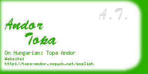 andor topa business card